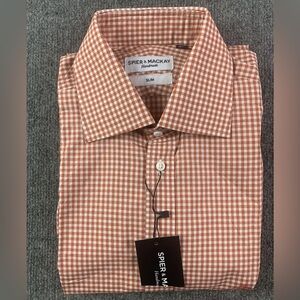 Spier & Mackay Handmade Slim Mens 100% Cotton Long Sleeve Dress Shirt Size 15.5